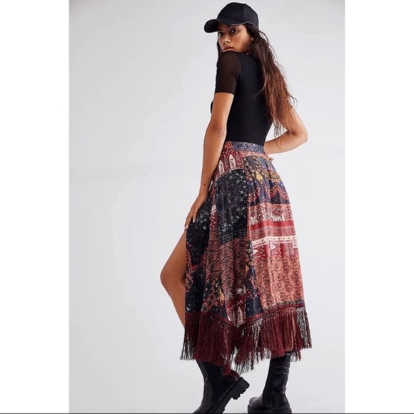 Free People Sweet Dreams Maxi Skirt Size 14 Boho Gypsy - Picture 3 of 15